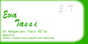 eva tassi business card